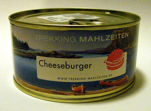 Trekking Mahlzeiten canned cheeseburger tin